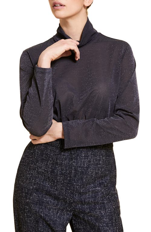 Marina Rinaldi Marina Rinaldi Russia Metallic Turtleneck Jersey Top