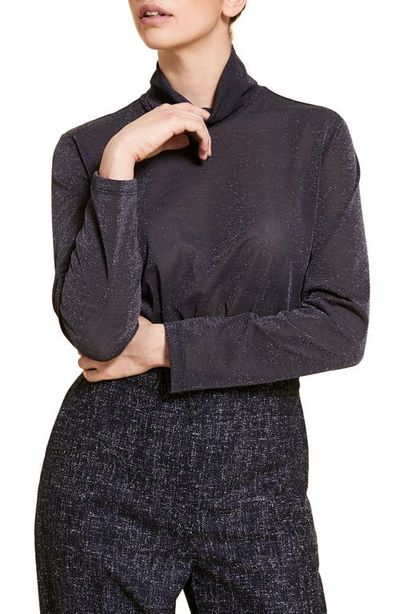 Marina Rinaldi Marina Rinaldi Russia Metallic Turtleneck Jersey Top