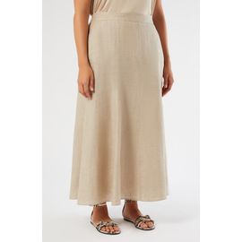 Marina Rinaldi Marina Rinaldi Scamera Flax Linen Midi Skirt