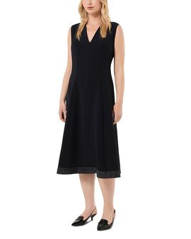 Marina Rinaldi Marina Rinaldi V Neck Sleeveless Midi Dress