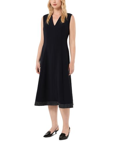 Marina Rinaldi Marina Rinaldi V Neck Sleeveless Midi Dress