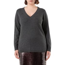 Marina Rinaldi Marina Rinaldi Vampata Cashmere V-Neck Sweater