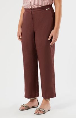 Marina Rinaldi Marina Rinaldi Vorafo Wide Leg Linen Pants