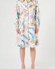 Marina Rinaldi Marina Rinaldi Watercolor Print Long Sleeve Shirtdress - 1