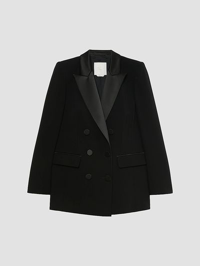 Marina Rinaldi Marina Rinaldi Women's Satin Detail Cady Blazer Jacket