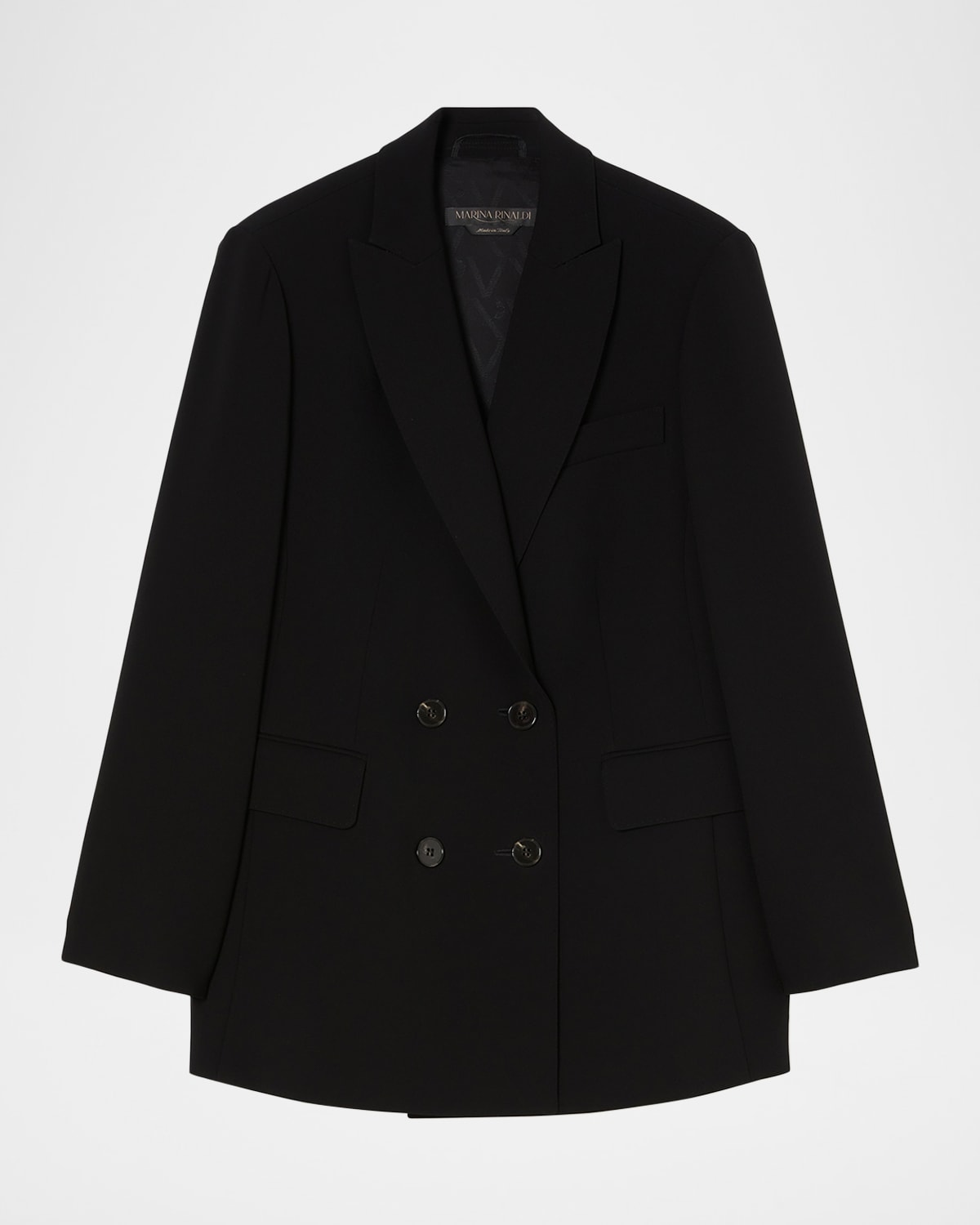 Marina Rinaldi Plus Size Fox Double-Breasted Cady Blazer