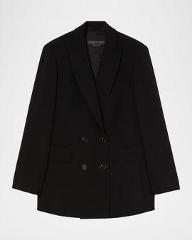 Marina Rinaldi Plus Size Fox Double-Breasted Cady Blazer