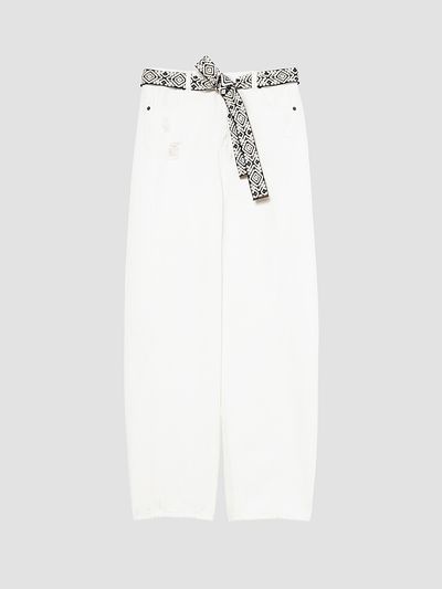 Marina Rinaldi Women's Cotton Bull Barrel Leg Jeans