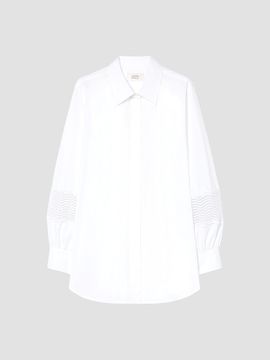 Marina Rinaldi Women's Cotton Poplin Shirt with Lace