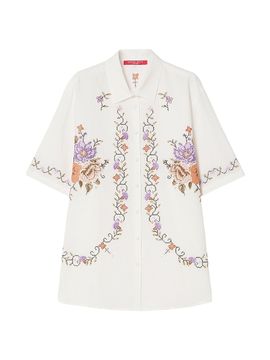 Marina Rinaldi Women's Embroidered Cotton Canvas Shirt