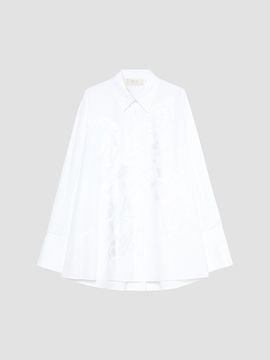 Marina Rinaldi Women's Embroidered Poplin Tunic Shirt