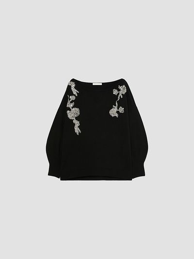 Marina Rinaldi Women's Embroidered Viscose Sweater