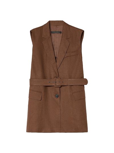 Marina Rinaldi Women's Linen Canvas Gilet