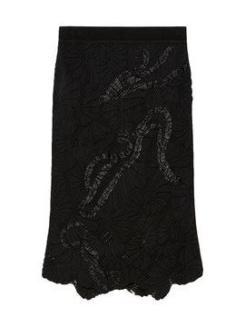 Marina Rinaldi Women's Macramé Embroidered Skirt