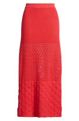 Marine Layer Marine Layer Amada Midi Cotton Sweater Knit Skirt