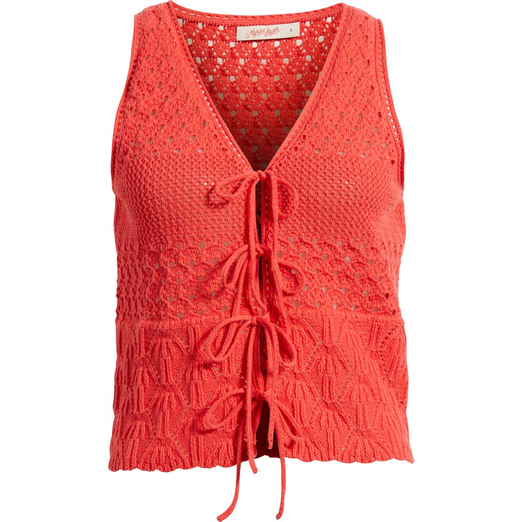 Marine Layer Marine Layer Amada Tie Front Sweater Vest