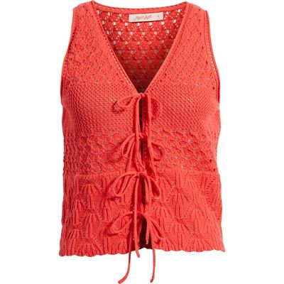 Marine Layer Marine Layer Amada Tie Front Sweater Vest