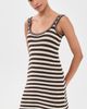 Marine Layer Marine Layer Archive Sweater Mini Dress Brown/White Stripe - 2