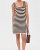 Marine Layer Marine Layer Archive Sweater Mini Dress Brown/White Stripe - 5