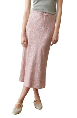 Marine Layer Marine Layer Avery Floral Hemp Blend Midi Skirt