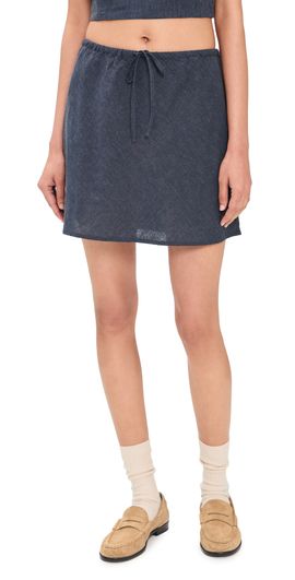 Marine Layer Marine Layer Avery Hemp Mini Skirt India Ink