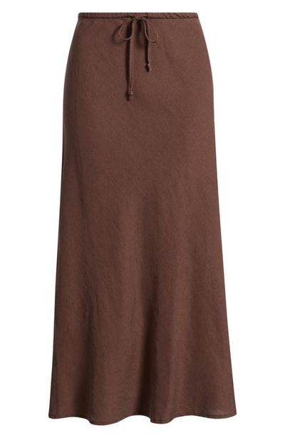 Marine Layer Marine Layer Avery Linen Blend Midi Skirt