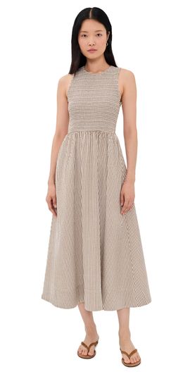 Marine Layer Marine Layer Darcy Seersucker Maxi Dress Green Stripe