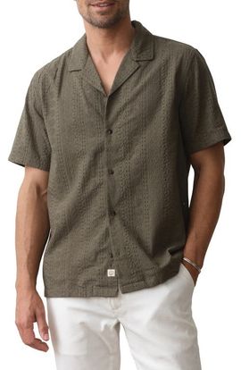 Marine Layer Marine Layer Eyelet Cotton Camp Shirt