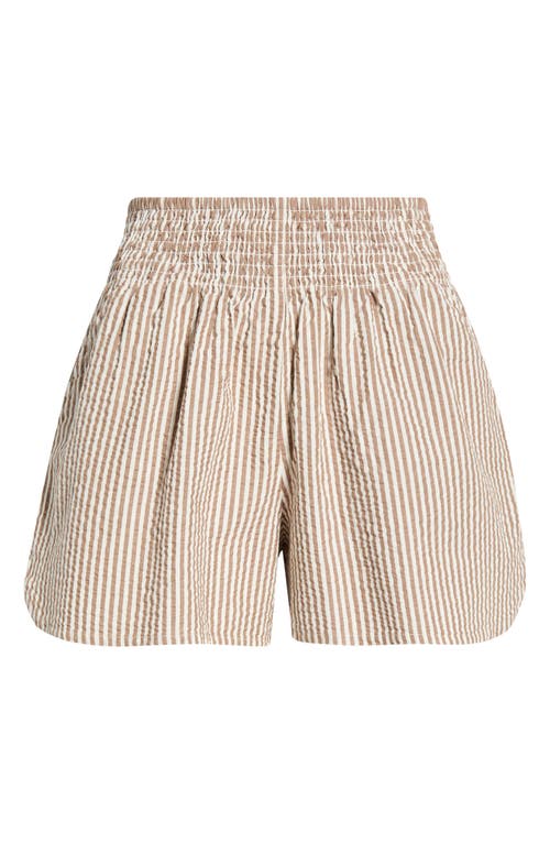 Marine Layer Marine Layer Isla Stripe Cotton & Kapok Seersucker Shorts