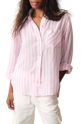 Marine Layer Marine Layer Jane Relaxed Fit Stripe Button-Up Shirt