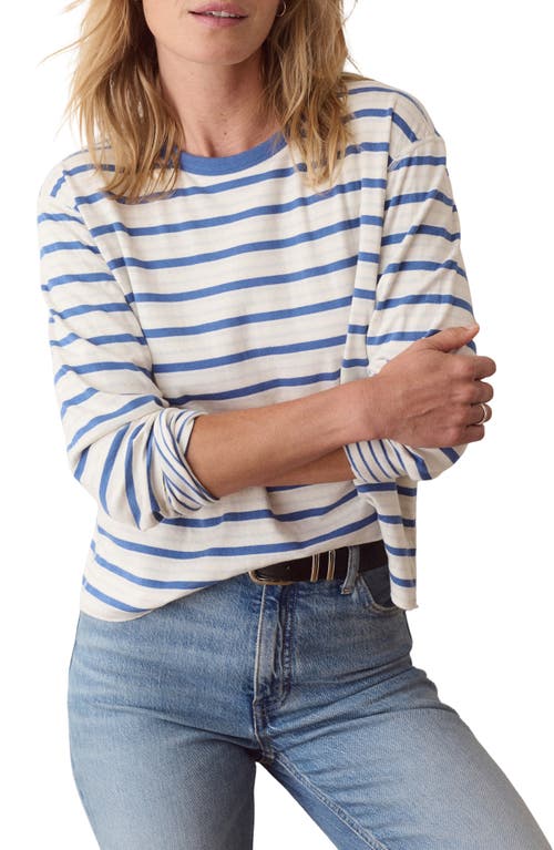 Marine Layer Marine Layer Juno Striped Double Knit Long Sleeve T-Shirt