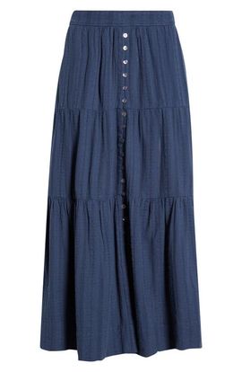 Marine Layer Marine Layer Lana Tiered Cotton Maxi Skirt