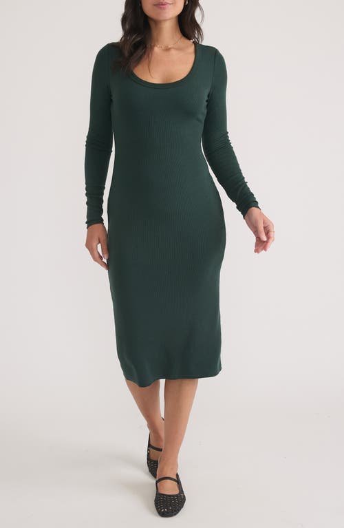 Marine Layer Marine Layer Lexi Long Sleeve Rib Midi Dress