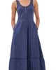Marine Layer Marine Layer Lexi Rib Knit Woven Mix Dress Navy - 1