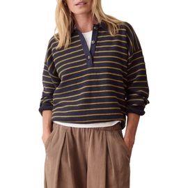 Marine Layer Marine Layer Mid Guage Cotton Rugby Polo Sweater
