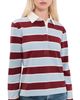 Marine Layer Marine Layer Miracle Jersey Polo Blue/Cabernet Stripe - 1