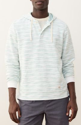 Marine Layer Marine Layer Portola Space Dye Stripe Slub Cotton Blend Beach Hoodie