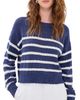 Marine Layer Marine Layer Seabreeze Crew Neck Sweater Navy/White Stripe - 1