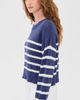 Marine Layer Marine Layer Seabreeze Crew Neck Sweater Navy/White Stripe - 4