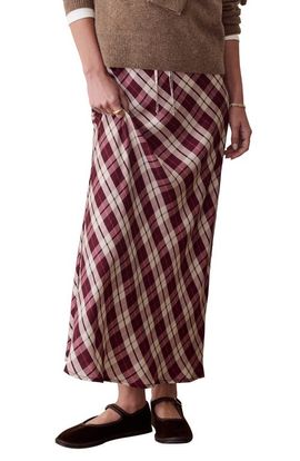 Marine Layer Marine Layer Silvia Plaid Drawstring Maxi Skirt