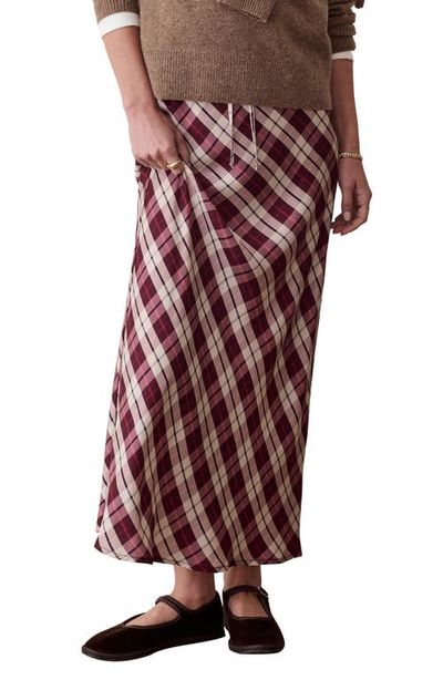 Marine Layer Marine Layer Silvia Plaid Drawstring Maxi Skirt