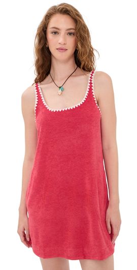 Marine Layer Marine Layer Towel Terry Dress Red