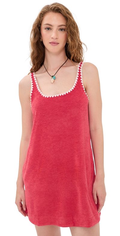 Marine Layer Marine Layer Towel Terry Dress Red