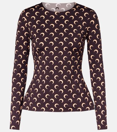 Marine Serre Marine Serre All Over Moon jersey top