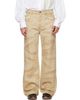 Marine Serre Marine Serre Beige Faded Moon Denim Straight Jeans - 1