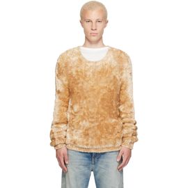Marine Serre Marine Serre Beige Wild Fluffy Knit Crewneck Sweater