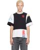 Marine Serre Marine Serre Black & White Regenerated Graphic Jersey Layered T-shirt - 1
