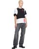 Marine Serre Marine Serre Black & White Regenerated Graphic Jersey Layered T-shirt - 4