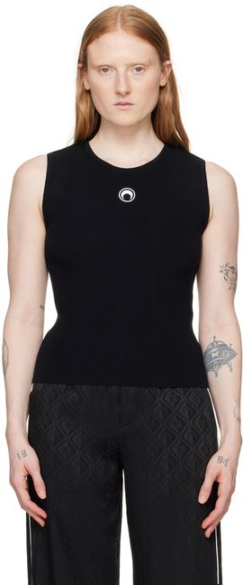 Marine Serre Marine Serre Black Core Sleeveless Crewneck