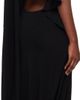 Marine Serre Marine Serre Black Draped Jersey Sleeveless Open-Back Maxi Dress - 3